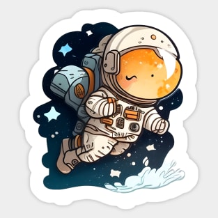 Cute Cartoon Astronaut Sticker Sticker